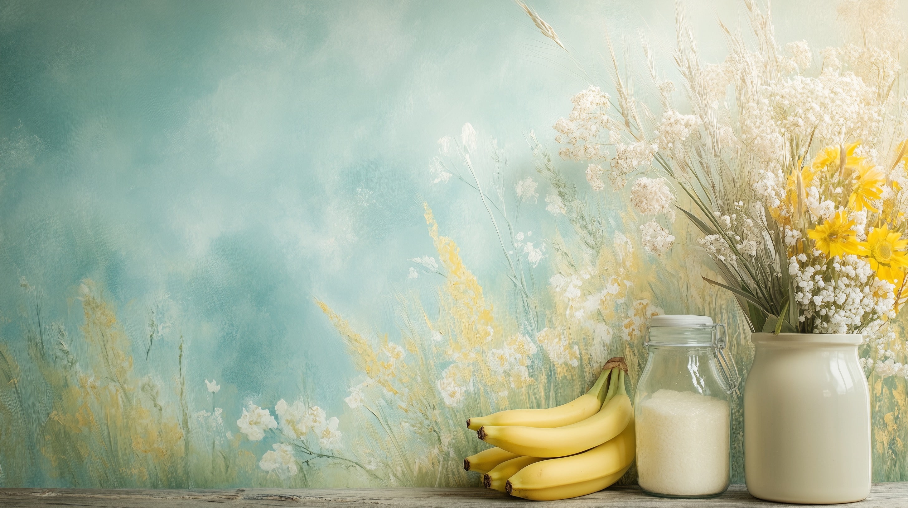 Bananen und Hafermilch